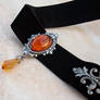 Black Gothic Choker -Topaz