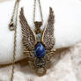 Dark Angel Pendant -Gold Blue1