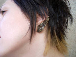 Dark Angel Earrings Brass