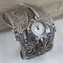 Silver Winged Cuff Watch