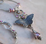 Pink Crystal Necklace by Aranwen