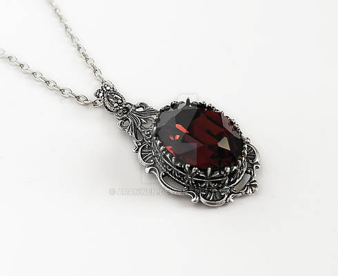 Burgundy Gothic Necklace