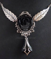 Black Rose Gothic Necklace