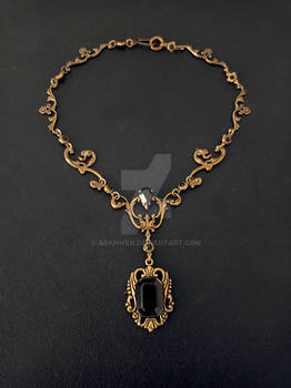 Brass and Black necklace