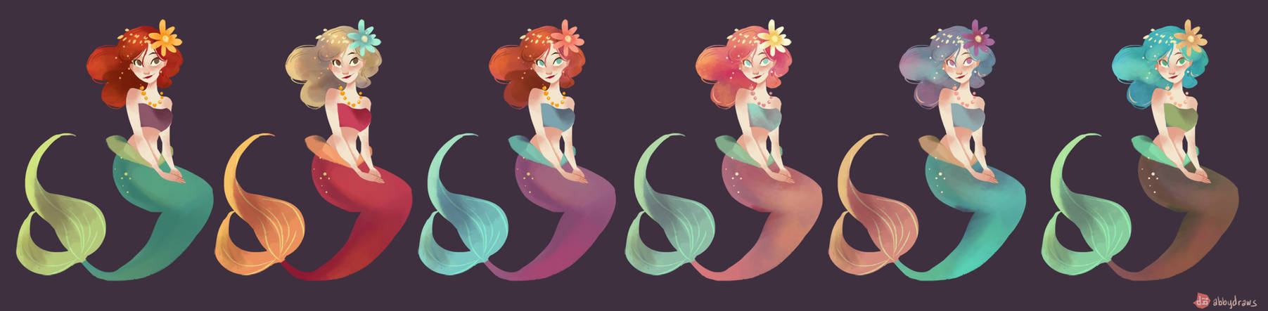 Mermaids color study