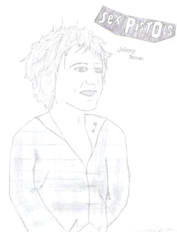 Johny Rotten Colouring Johnny Rotten by mindfreak64 on DeviantArt