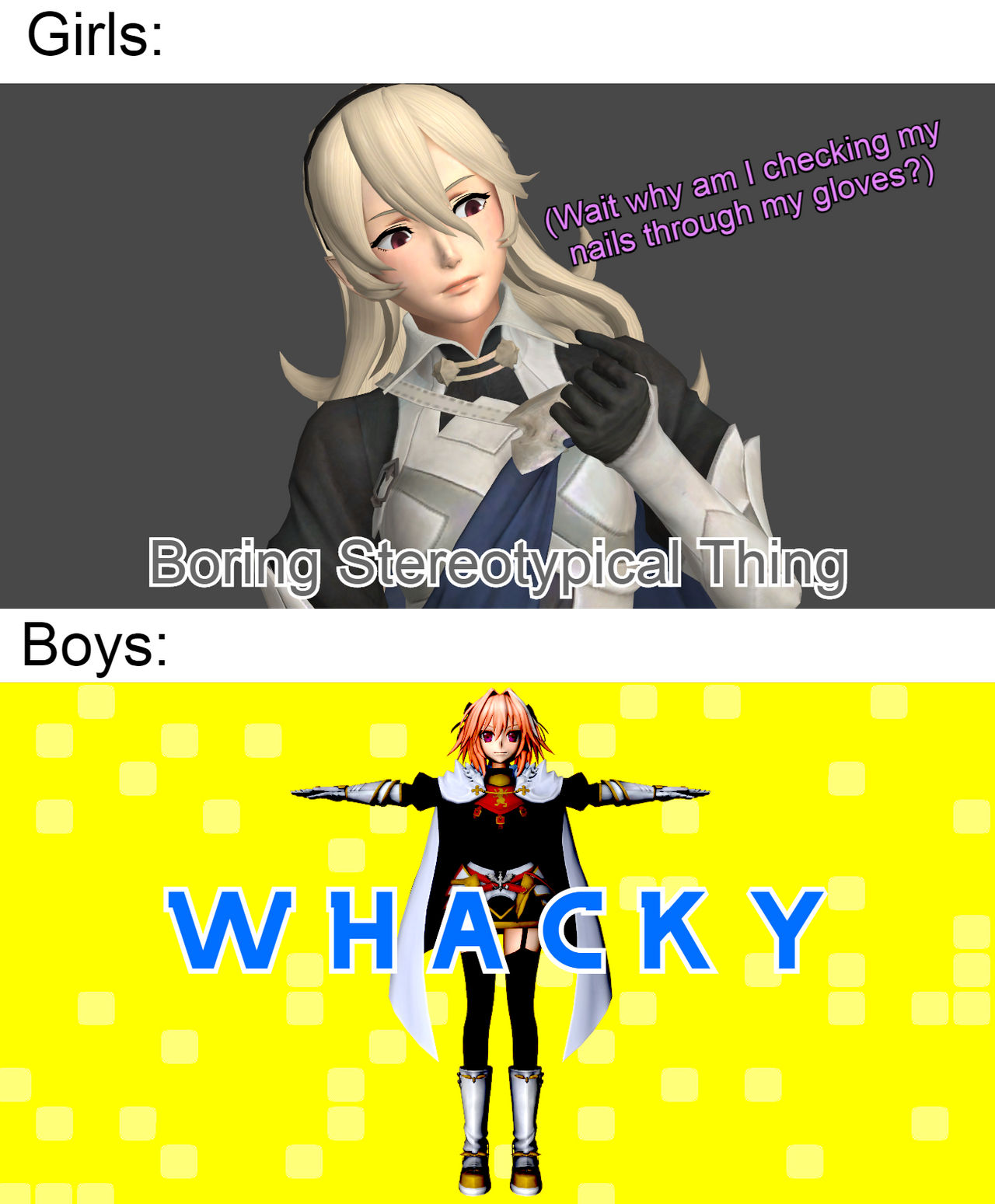 Hilarious Boys Vs Girls Meme By Zapperbullet On Deviantart Hilarious Boys Vs Girls Meme By Zapperbullet On Deviantart
