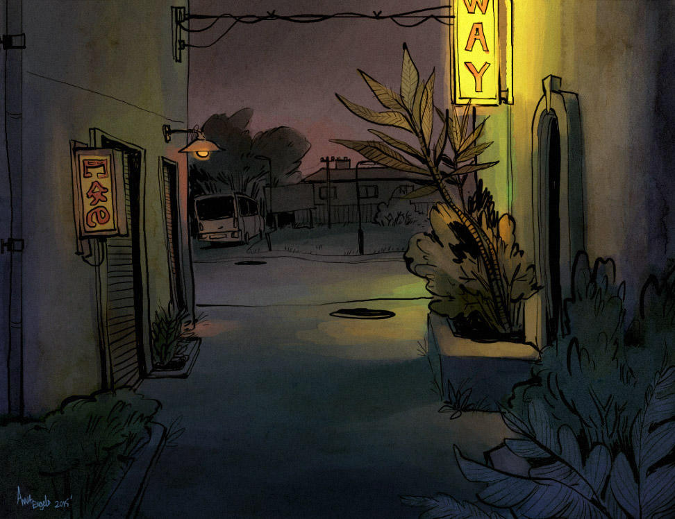 Japanese Alleyway By Night By Duivelsdraak On Deviantart