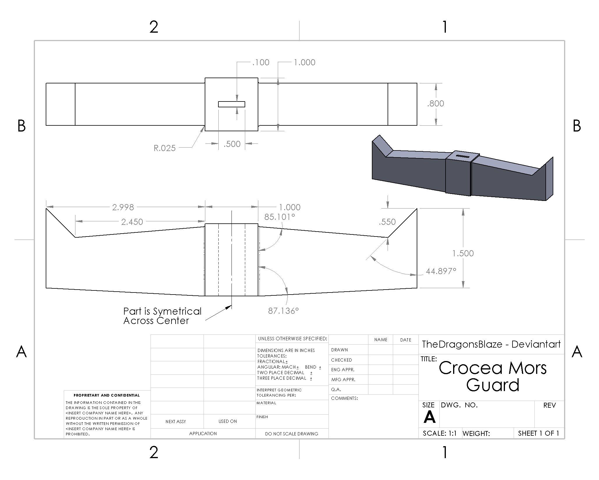 Crocea Mors Guard (RWBY CAD)