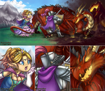 princess, knight, and dragon