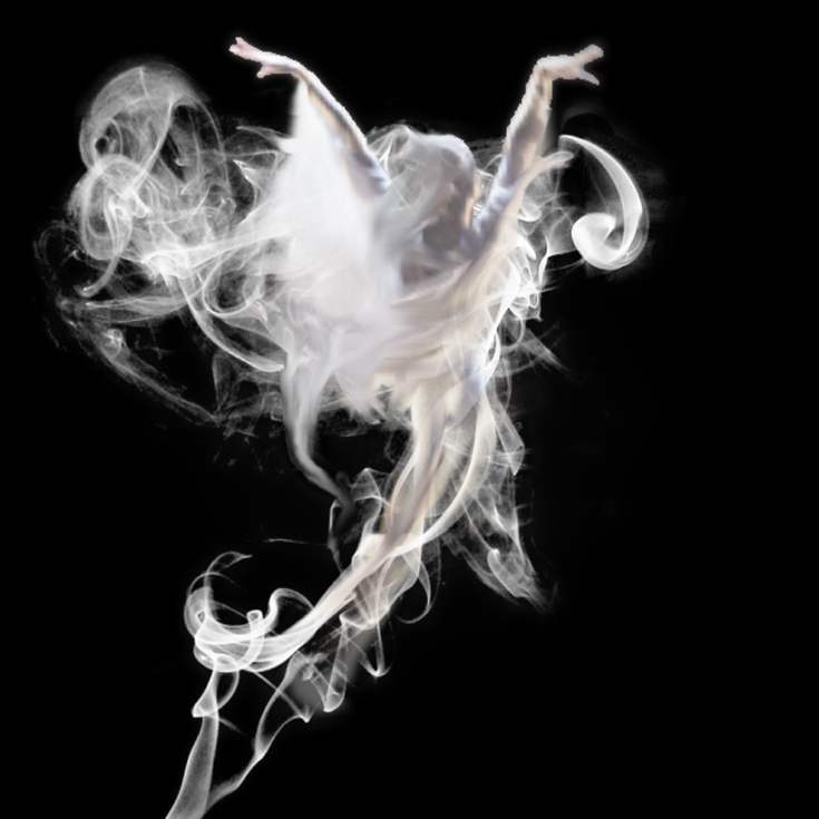 Woman in the smoke