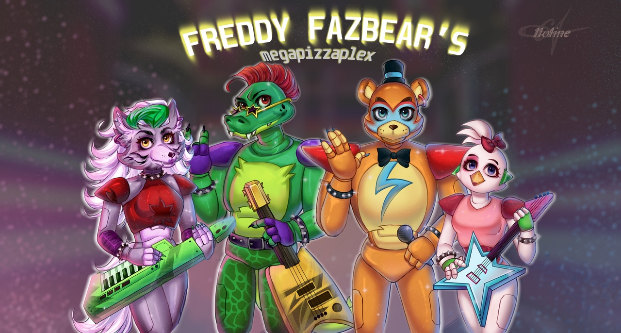 FNAF: Security Breach Glamrock Animatronics by lloline on DeviantArt