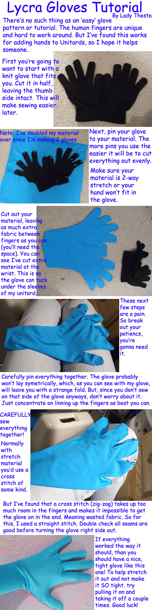 Lycra Glove Sewing Tutorial