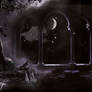 MAGIC WINDOW PREMADE BG..HALLOWEEN COLLECTION