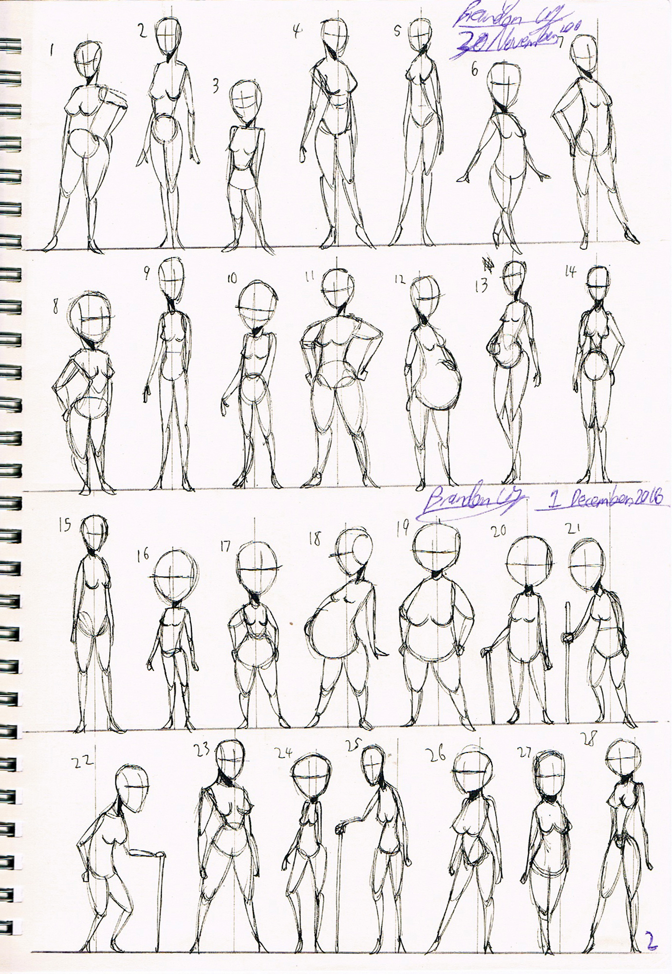 Cartoon Character Sketches- 2 (Female) by Brand-194 on DeviantArt Cartoon Character Sketches- 2 (Female) by Brand-194 on DeviantArt
