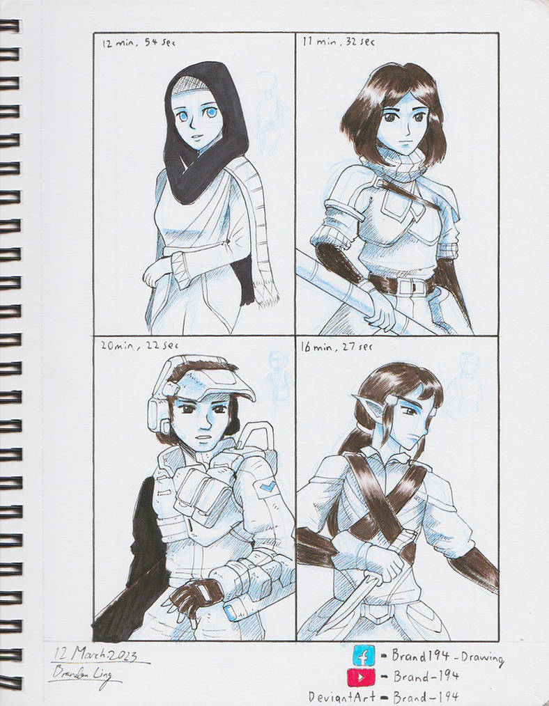 10 Minutes Speed Drawing, Characters by Brand-194 on DeviantArt