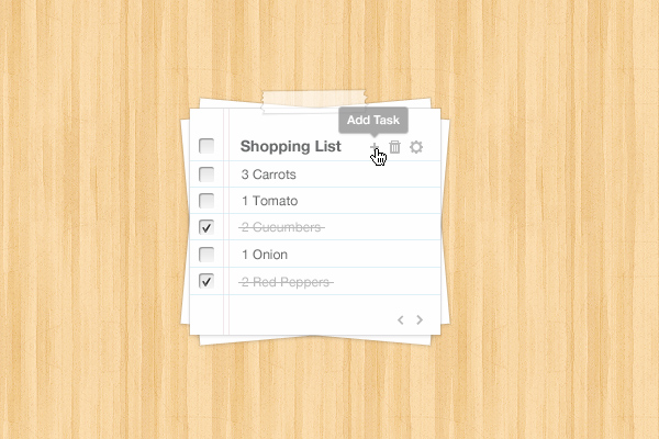 Task List Web App Interface