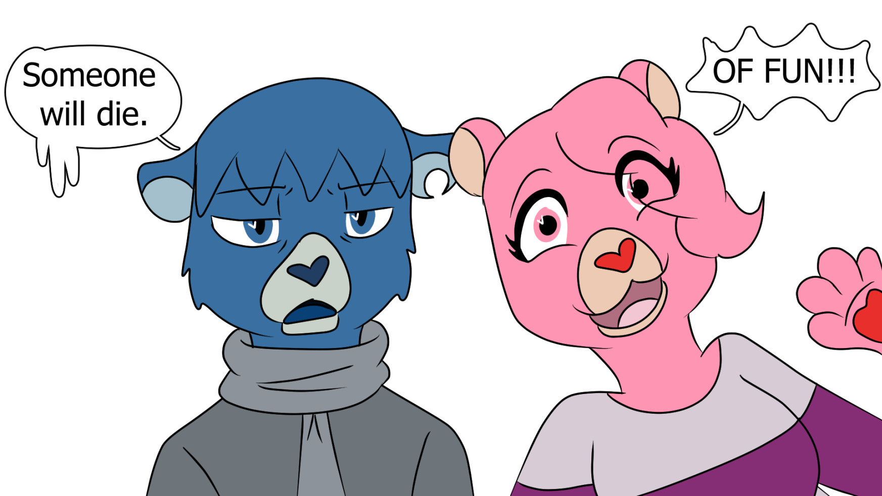 Grumpy and Cheer by HahStudios on DeviantArt