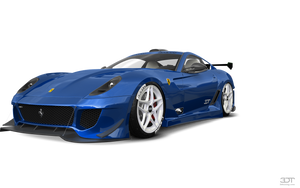 3dt blue Ferrari race car