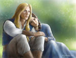 Glorfindel and Mallory by alystraea