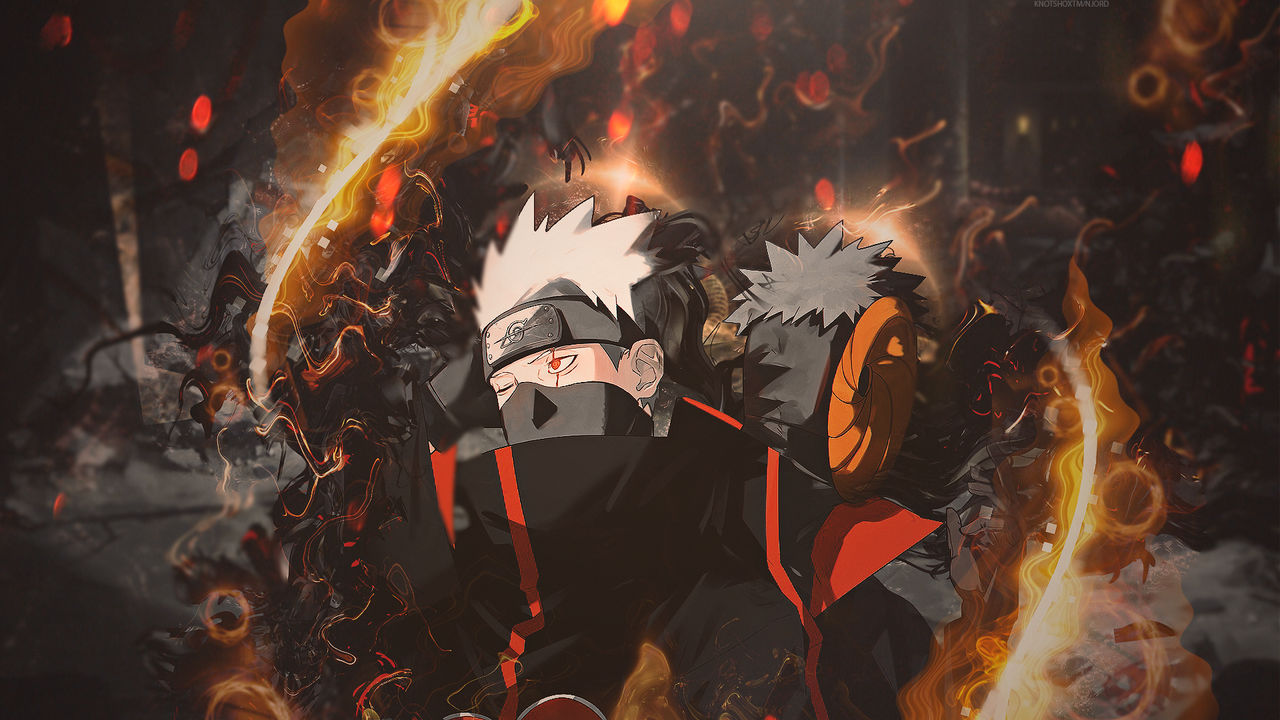 My attempt to create a kakashi and obito wallpaper : r/Naruto