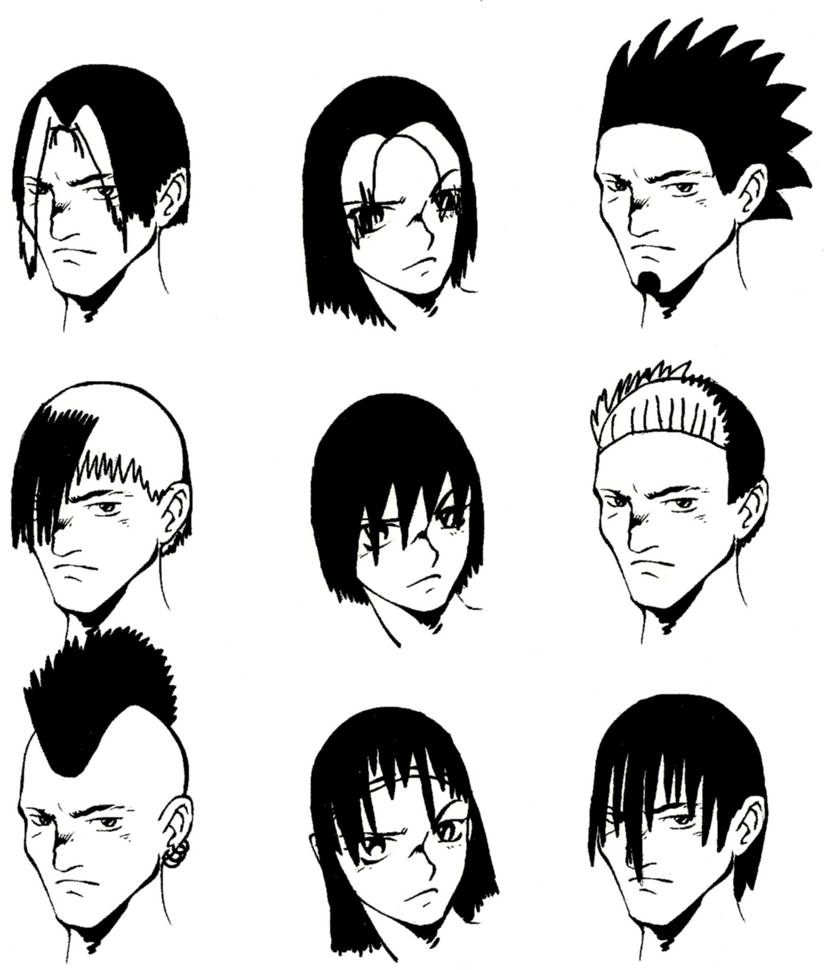 Anime hair template by nibblesnips on DeviantArt