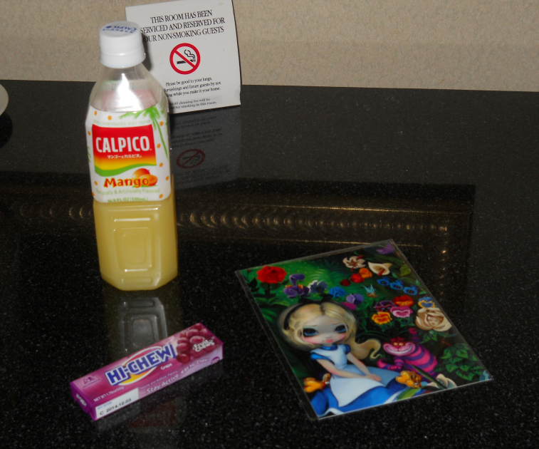 Daiso Goodies and Alice Postcard