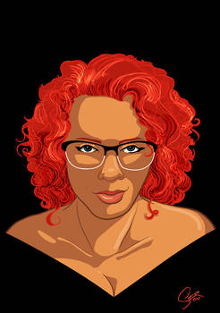 Dextra Curly Hair and Glasses