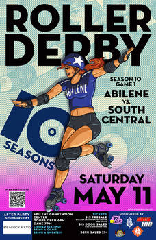 Abilene Roller Derby May 2024 Poster