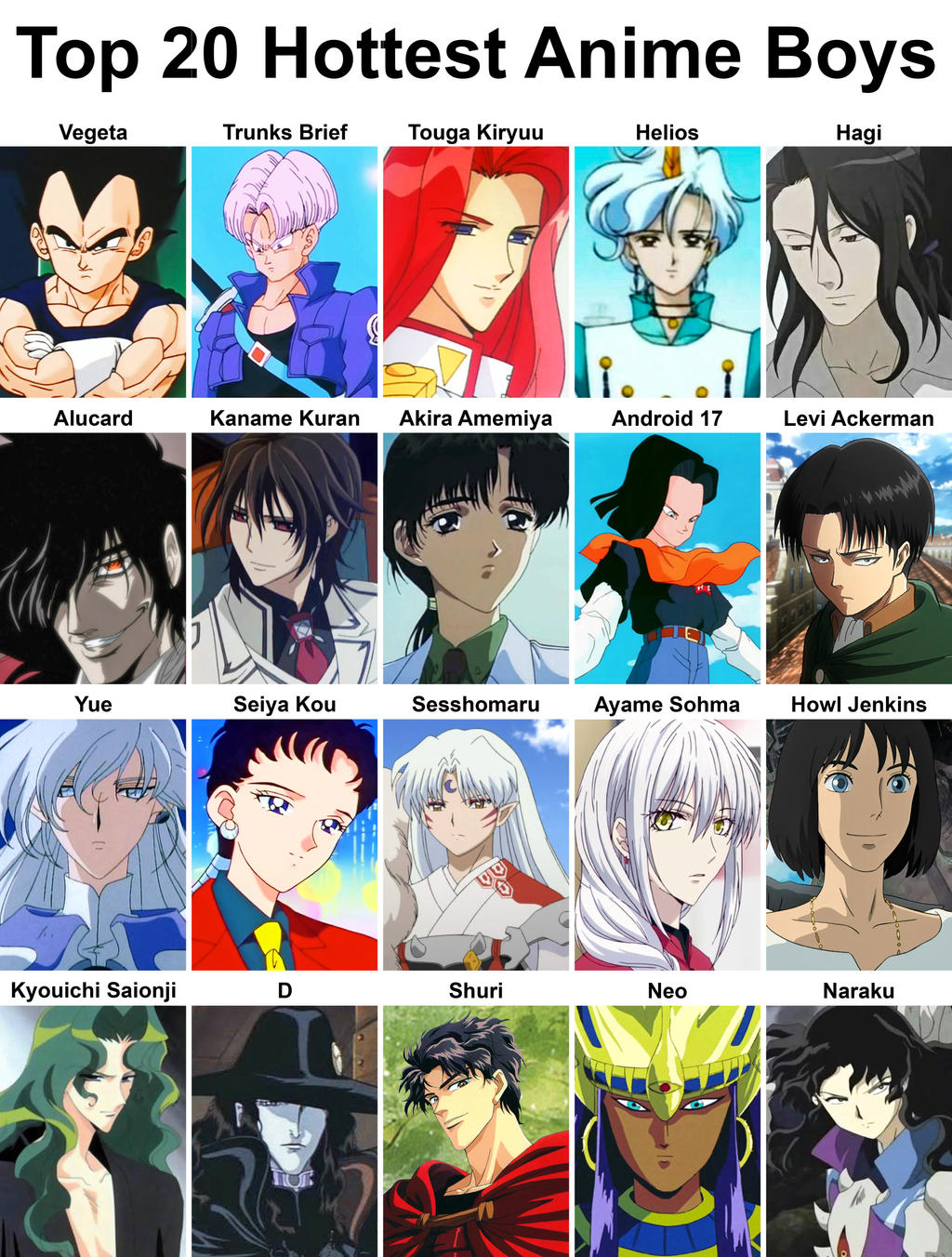 Top 20 Hottest Anime Boys - My Picks by SilverBuller on DeviantArt