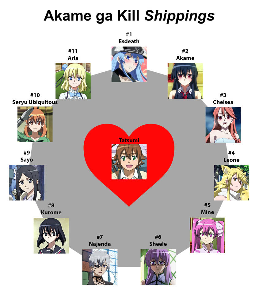 Akame ga Kill Shippings by SilverBuller on DeviantArt