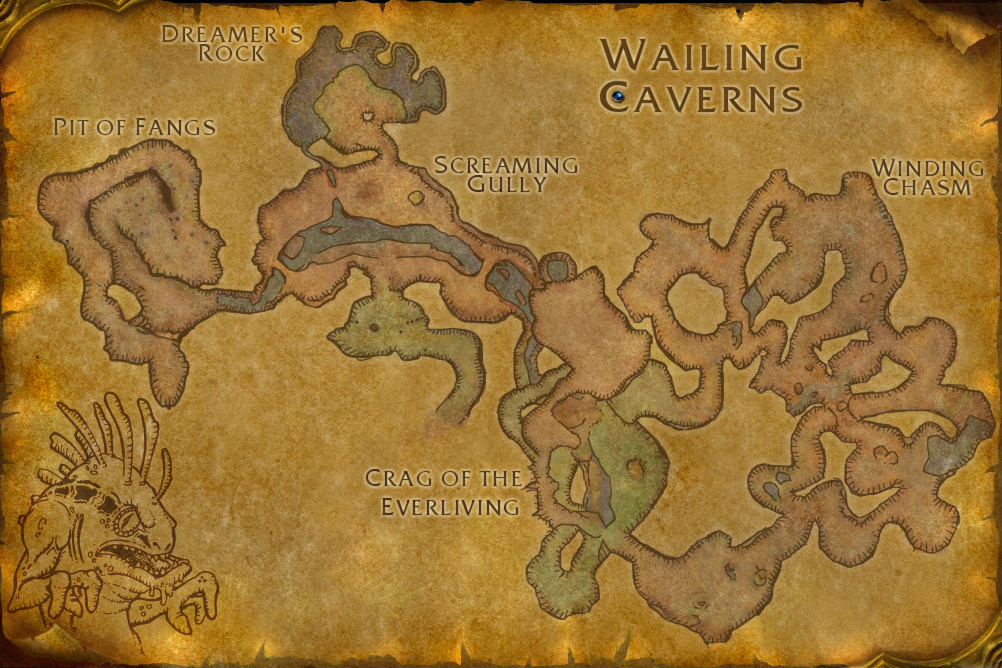 Wailing Caverns Map