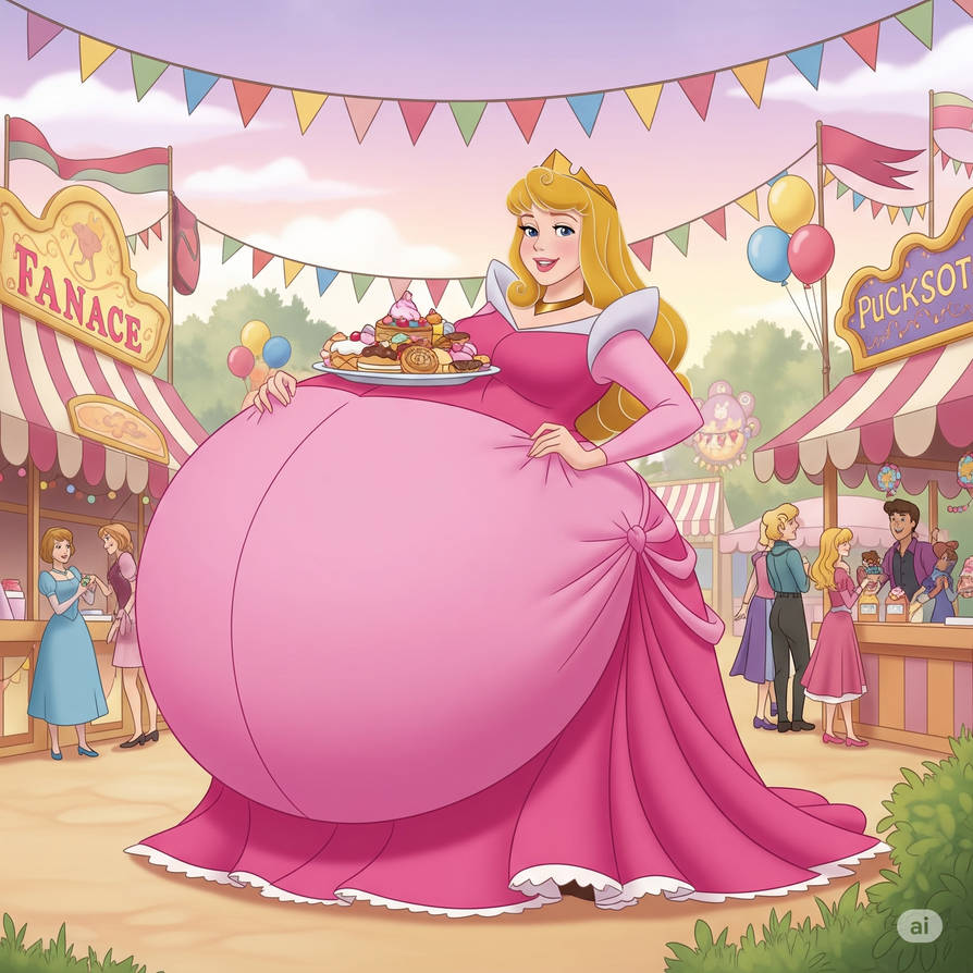 Aurora Inflation Princess Aurora's Stuffed Belly by Trains99 on DeviantArt