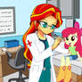 Doctor Sunset Shimmer (Applebloom's Checkup)