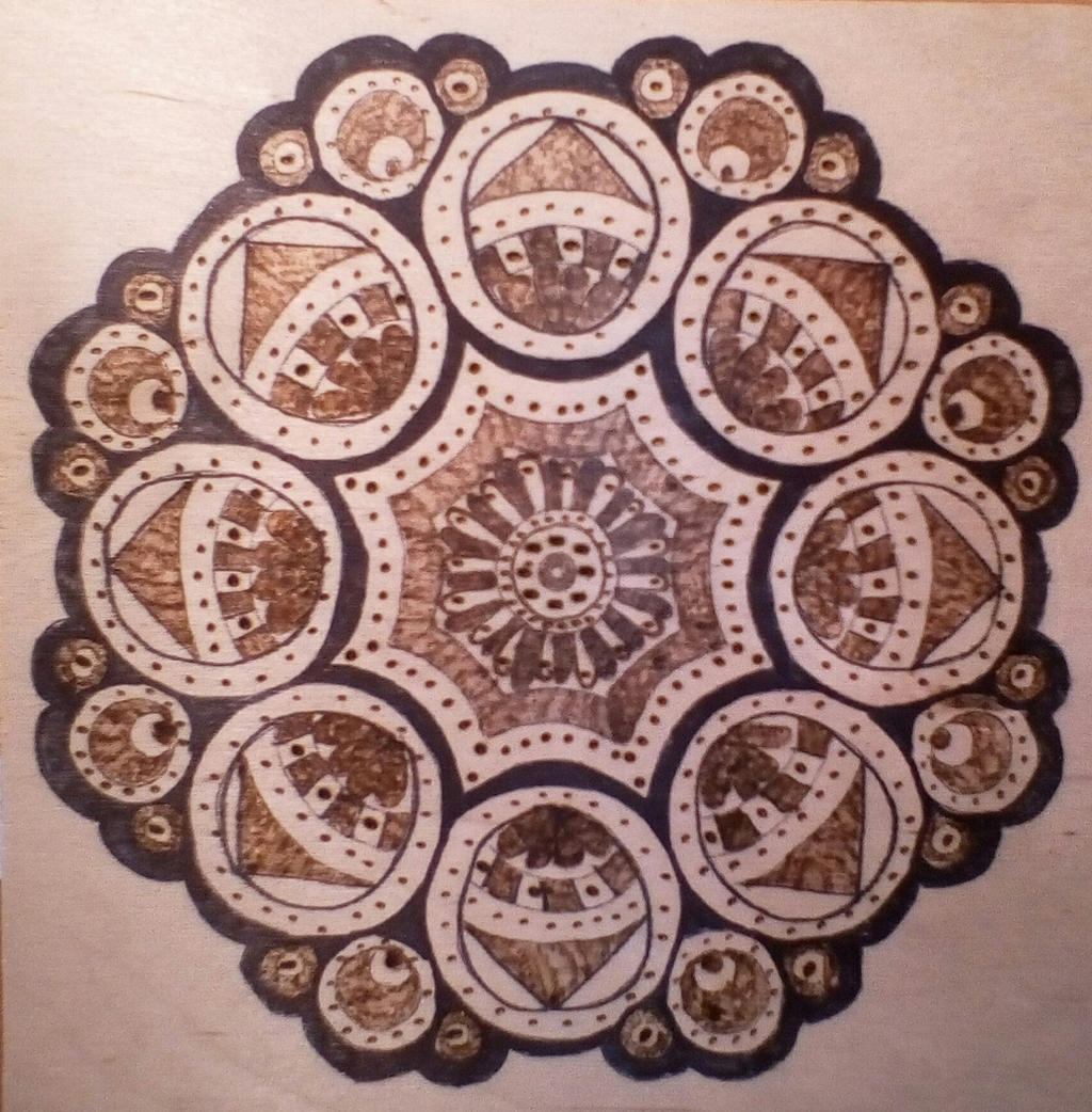 Simple Pyrography Mandala pyrography mandala by AlynneWebb on DeviantArt