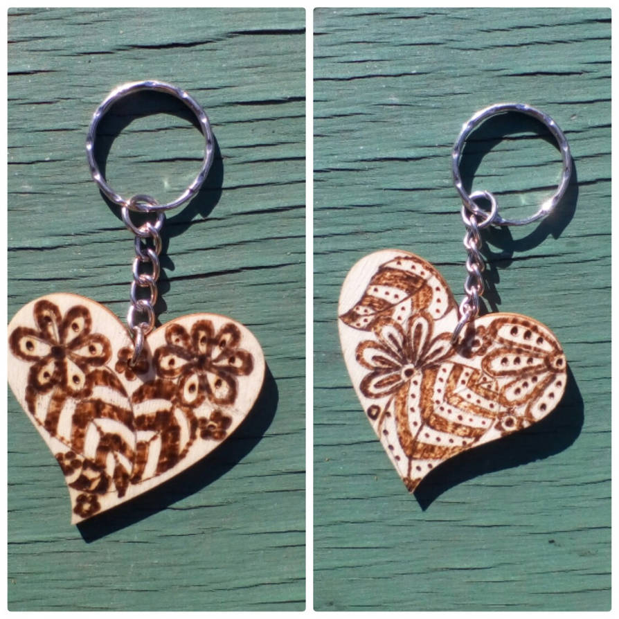 Pyrography keychain 1 by AlynneWebb on DeviantArt
