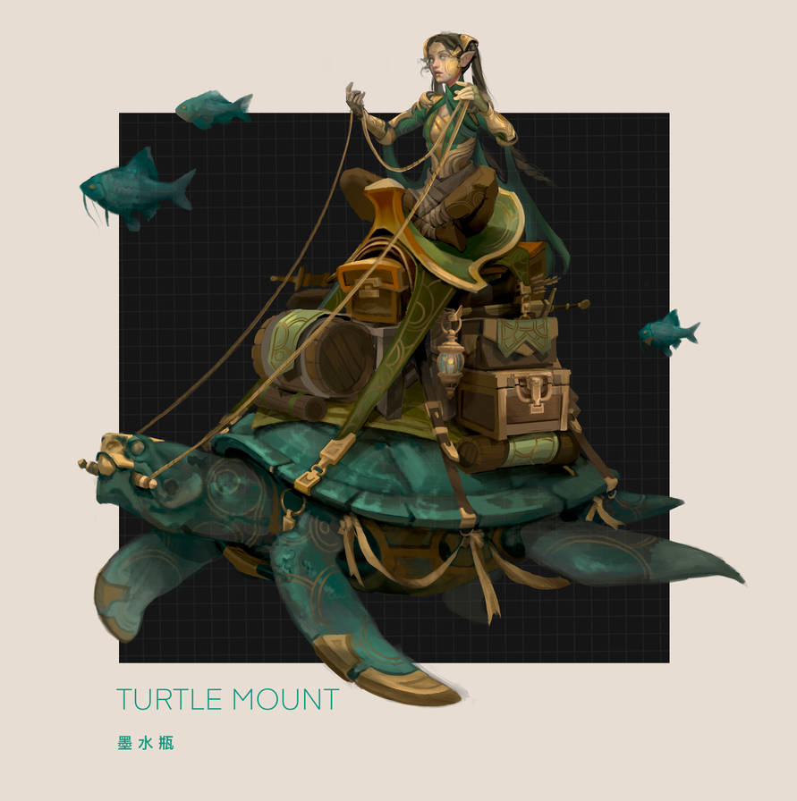 Chinese Turtle Riding Traveling Turtle Rider by DustinPanzino on DeviantArt