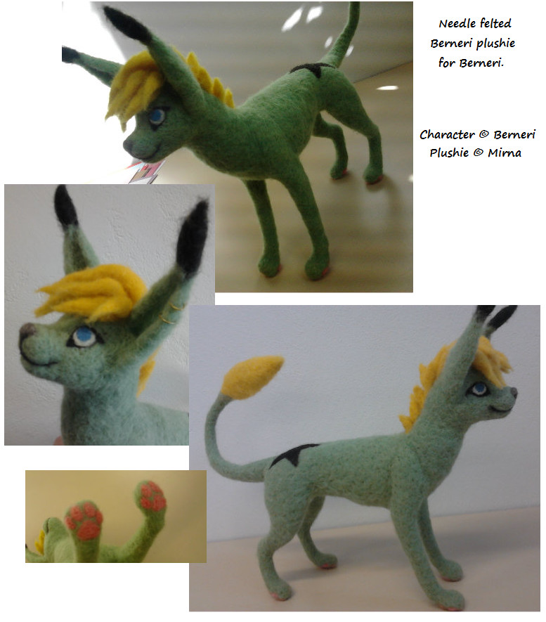 Needle felted Berneri plushie