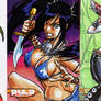 Pulp Girls sketch card samples