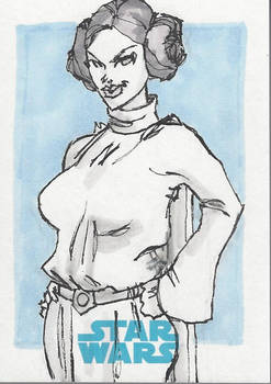 SKETCH CARD Princess Leia AP