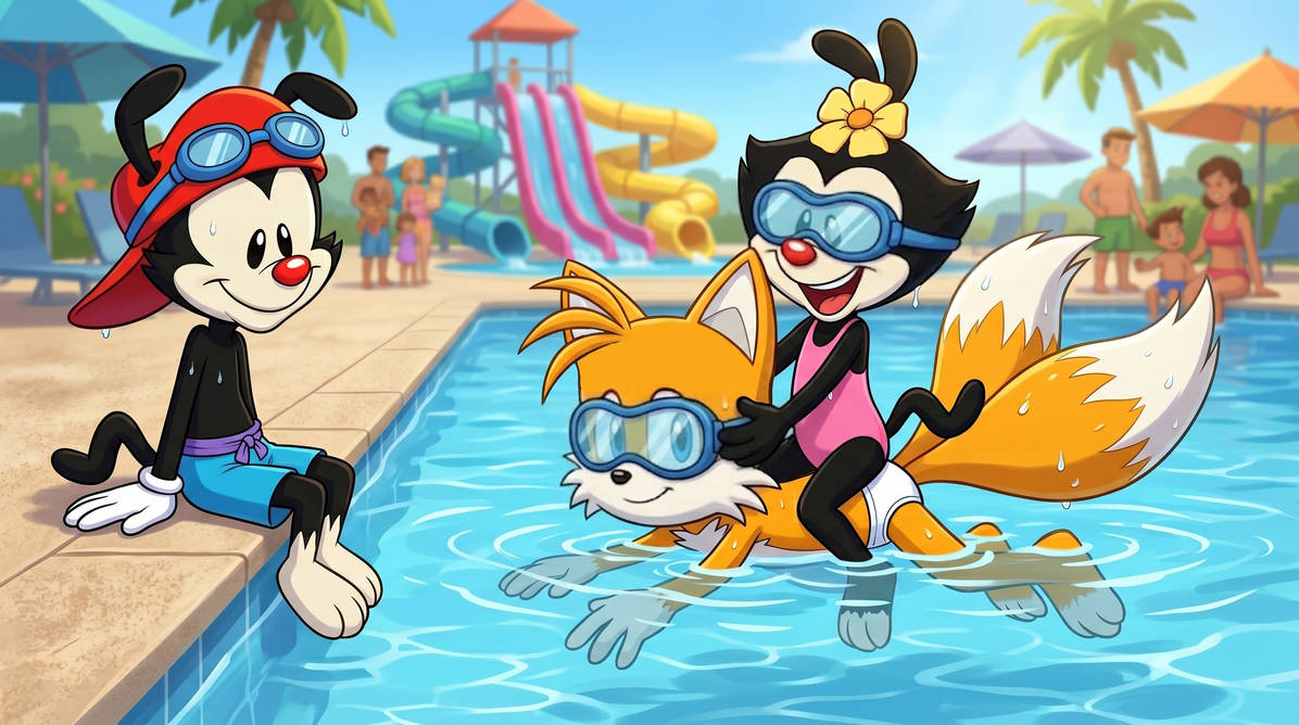 Tails Pool Dot and Tails' Pool Ride with Wakko - Flow by diimaster322 on DeviantArt