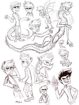 Jake Long sketches