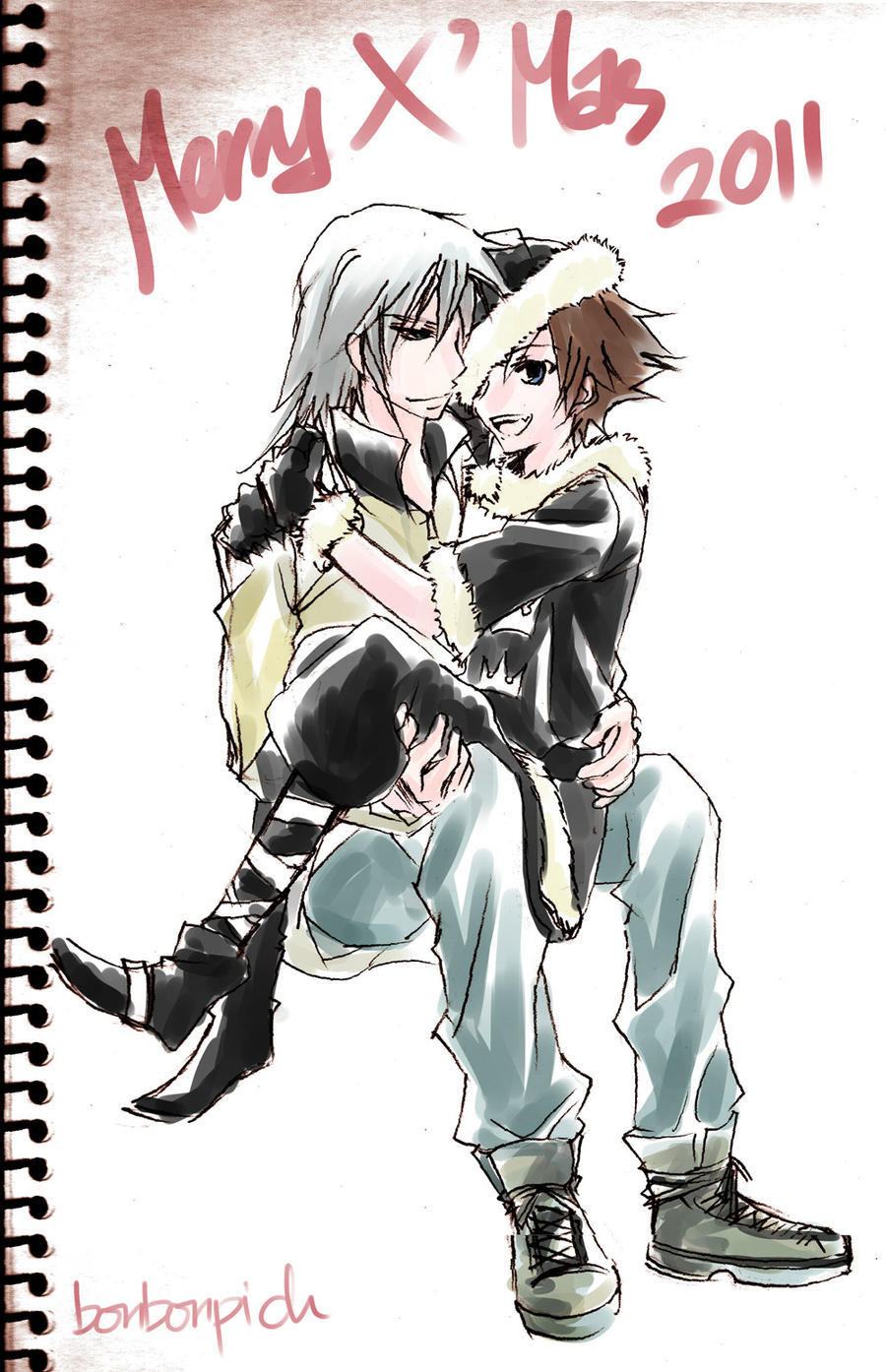 Fanart KH - Merry X'Mas 2011 RikuSora