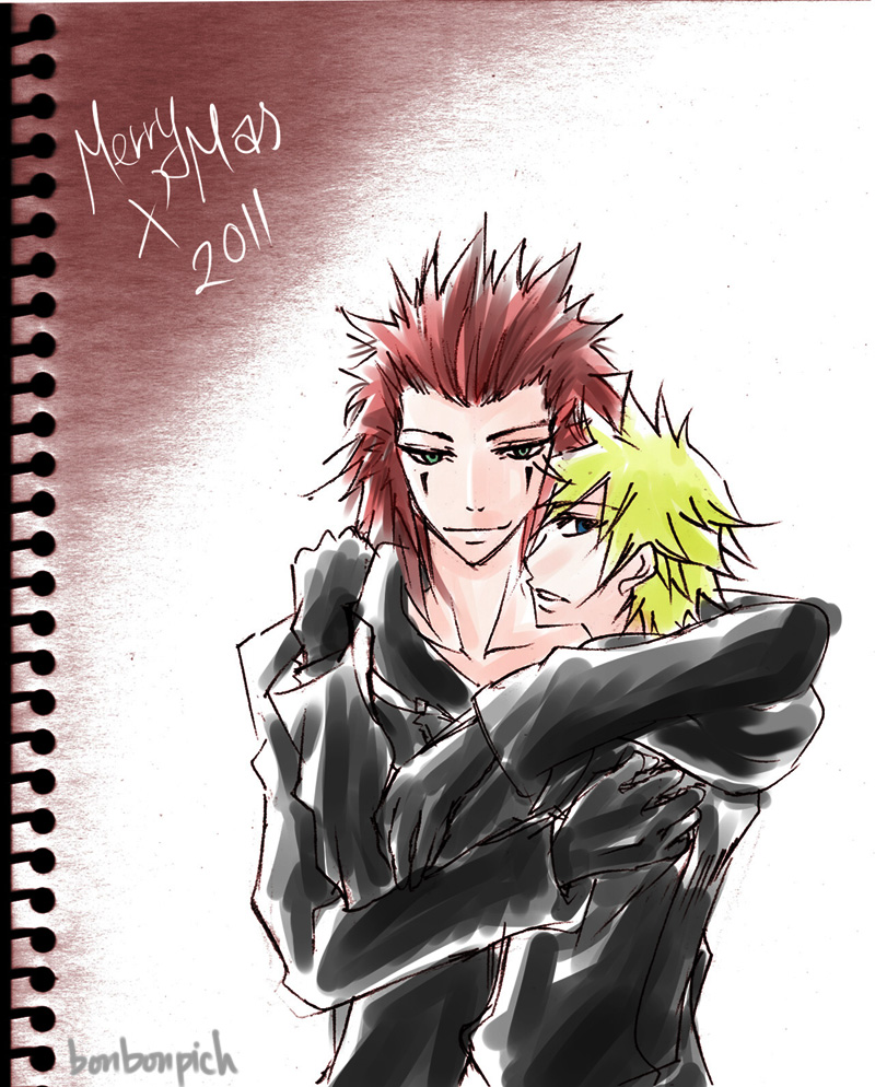 Fanart KH - Merry X'Mas 2011 AxelRoxas