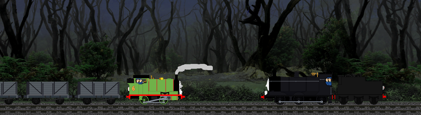 Percy escapes from Slender Engine! by AndrestheCartoonFan on DeviantArt