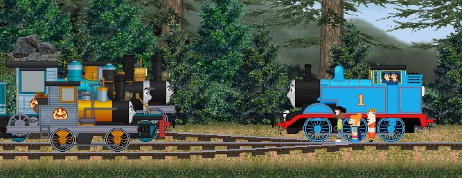 The Logging Locos Rws Thomas and the Stump Trio meet The Logging Locos by AndrestheCartoonFan ...
