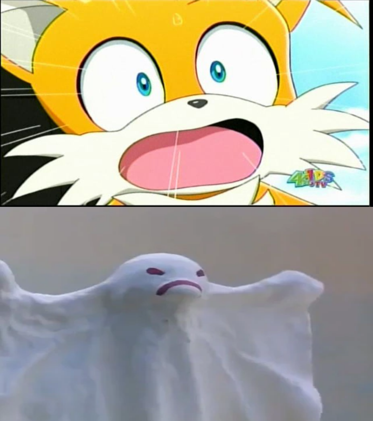 Tails Scared Tails is scared of Pingu as a Ghost by AndrestheCartoonFan on DeviantArt
