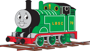 LBSC Green Thomas and Black James 2000 Promo Art