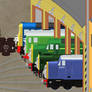 The Big Diesels at the Dieselworks' Sheds