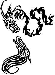 Tattoos- Horse and Dragon